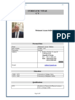CV of Dr. Mohamad Azzam Sekheta English Version 