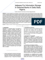 The Use of Databases for Information Storage and Retrieval in Selected Banks in Delta State Nigeria.