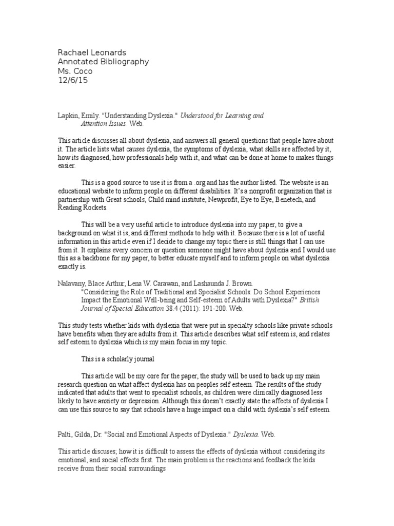 Dyslexia research paper thesis image