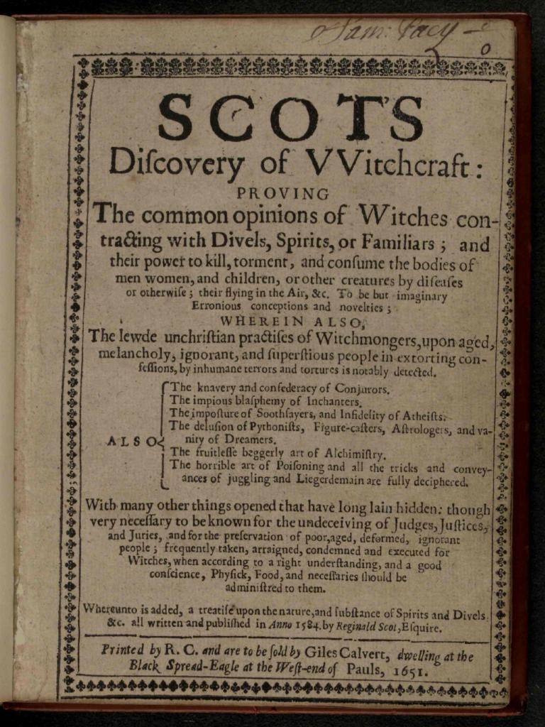 Scots Discovery Of Witches PDF