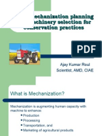 Farm Mechanization Planning and Machinery Selection For Conservation Practices