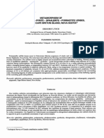 Metamorphism OF Arsenopyrite - Pyrite - Sphalerite - Pyrrhotite Lenses. Western Cape Breton Island. Nova Scotia