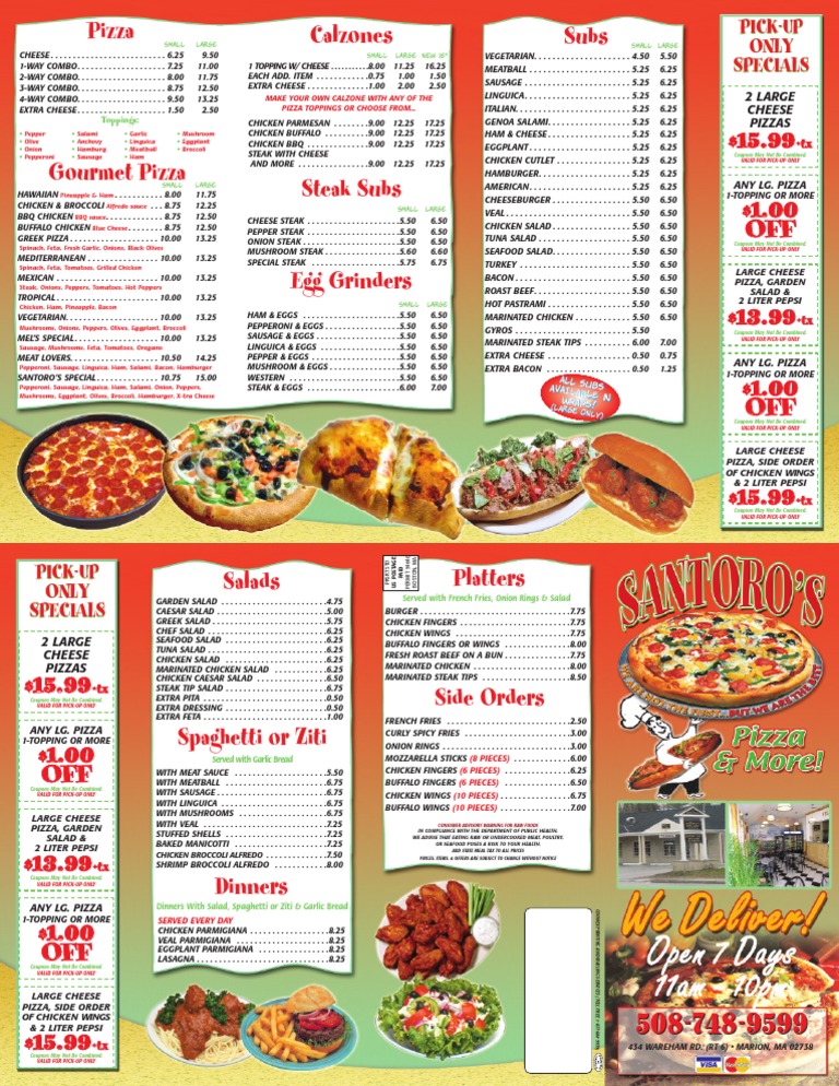 Santoro's Marion PDF Salad Hamburgers