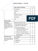 PP Written Report - Format: Parts of The Report Must Include The Following