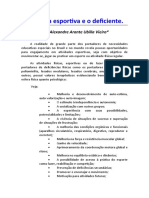 A prática esportiva e a pessoa com deficiência.