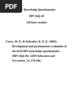 Download HIV Knowledge Questionnaire by jaster SN292423400 doc pdf