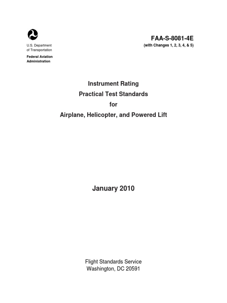 FAA Instrument Rating PRACTICAL TEST PDF Instrument Flight Rules
