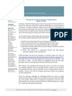 Principle #5: Continued Vigilance in Health Reform March 31, 2010