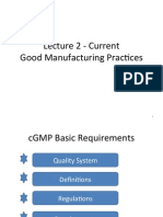 Lecture 2 - Current Good Manufacturing Practices