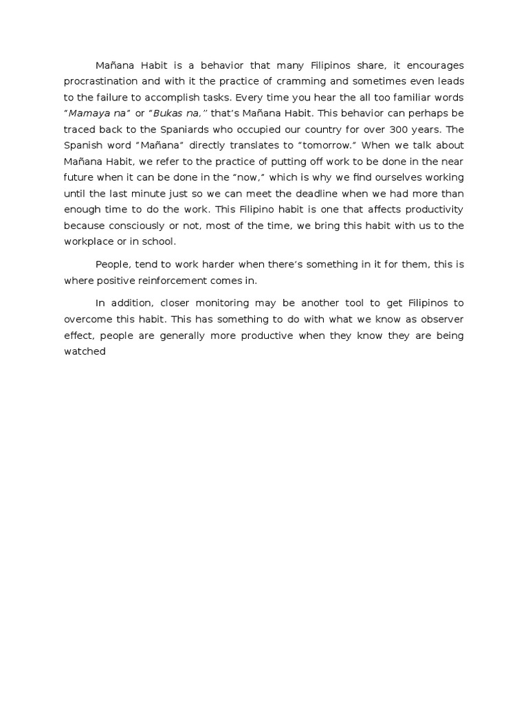 Mañana Habit PDF Habits Neuropsychology