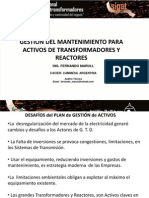 Gestiòn Del Mantenimiento Para Activos Transformadores y Reactores