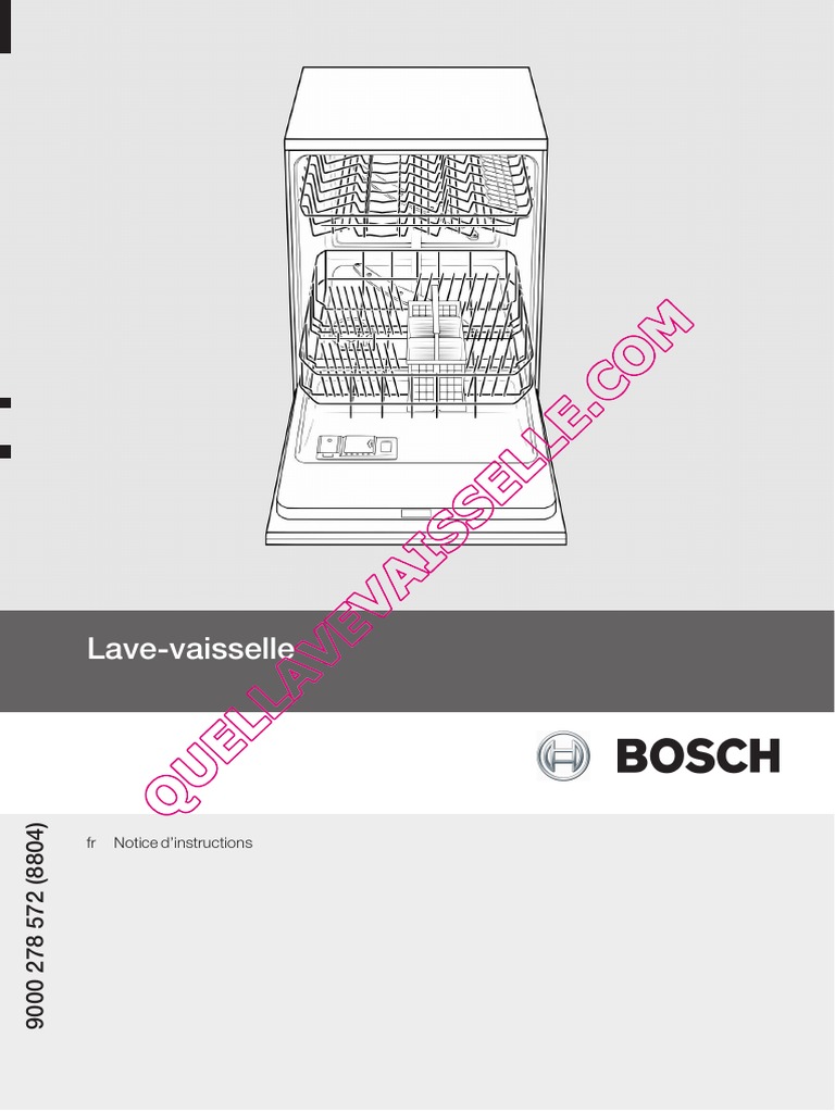 Bosch Lave Vaisselle Notice | PDF | Lave-vaisselles | Génie du bâtiment