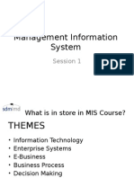 MIS Course Session 1 Overview