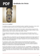 Qualidades do Orixá