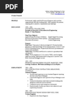 Sample Engineering CV