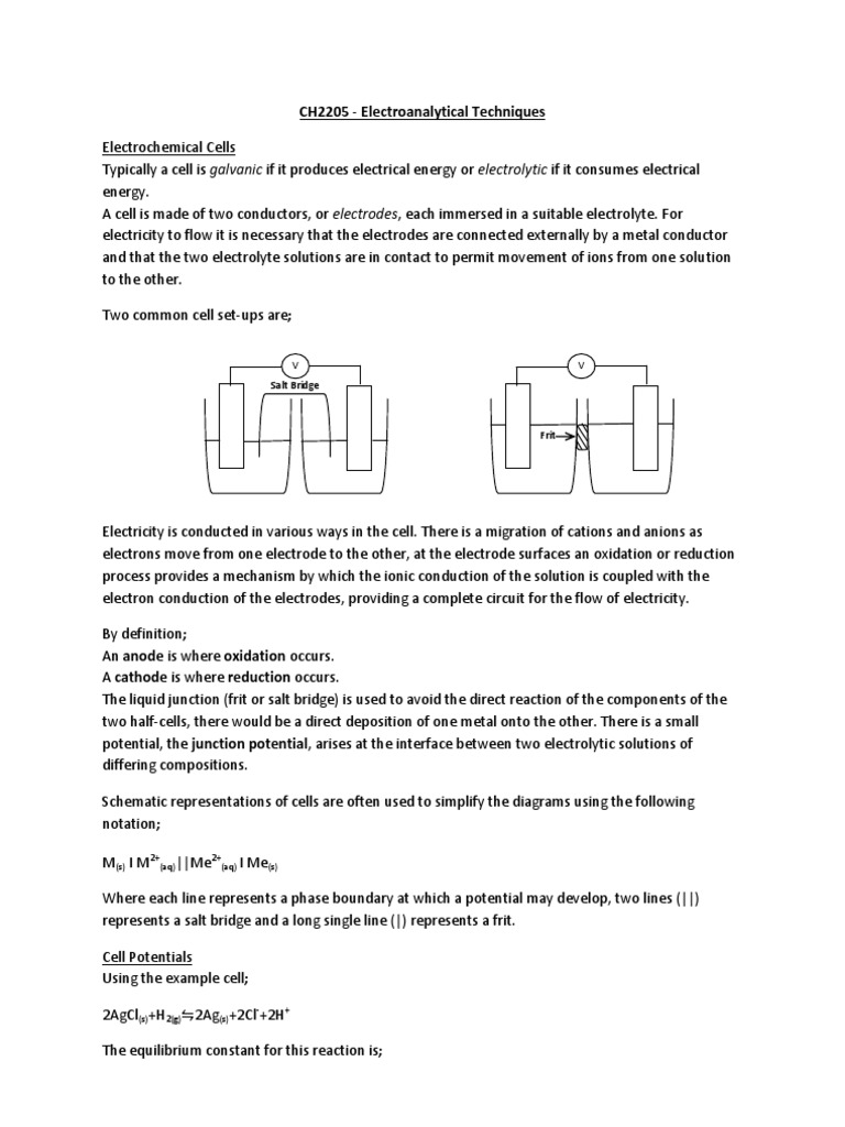 Electroanalytical Techniques Overview | PDF | Chemical Substances ...