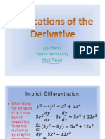 Apps of Derivative