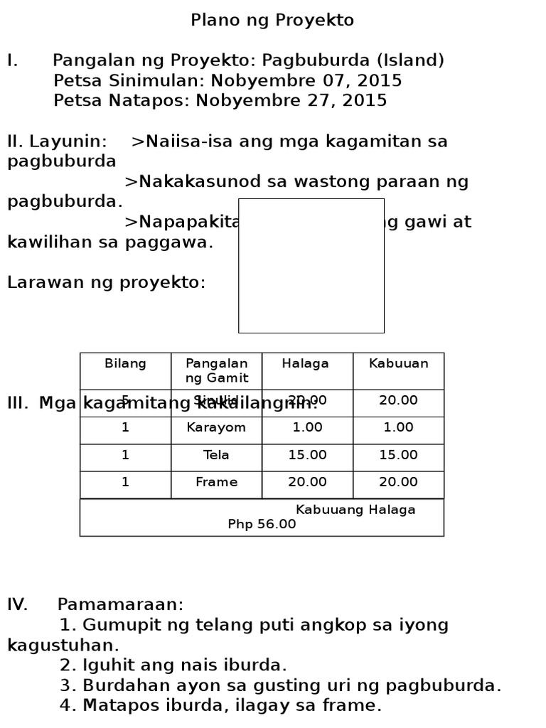 Sample Presentation (Pagbuburda)