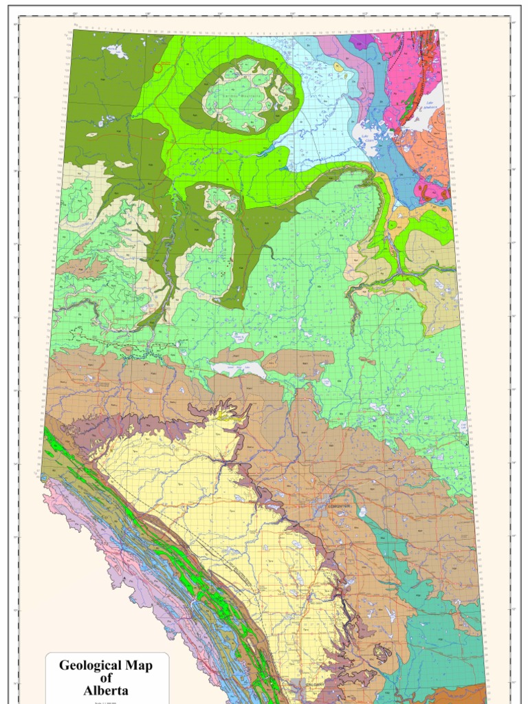 Geological Map Of Alberta Geological Map Of Alberta | Pdf