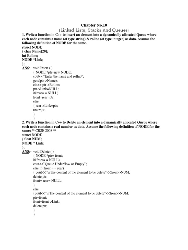 Stacks and Queues Problems | PDF