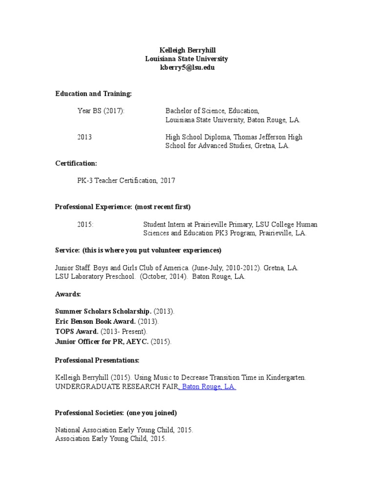 Resume Shell | PDF