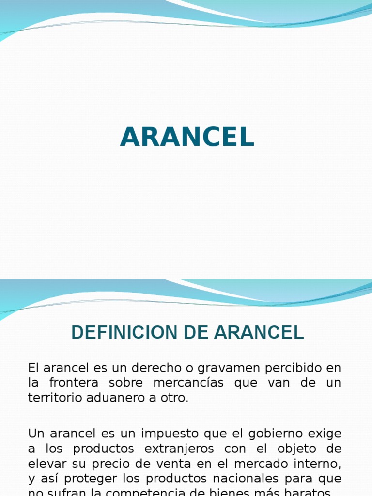 Definición y Tipos de Aranceles | PDF | Arancel | aduana