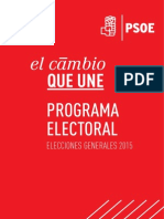 Programa Electoral PSOE Generales