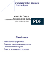 Cours 9 - Développement de Logiciels Informatiques PDF