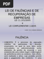 Lei de Fal Ncias e de Recupera o de Empresas - Lei - 11101-2005 Parte 1