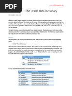 Look It Up! - Oracle Data Dictionary