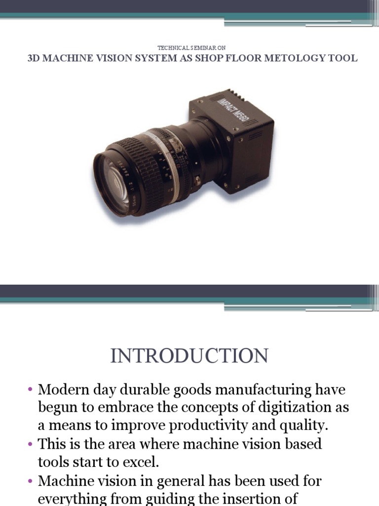 3D Machine Vision for Shop Floor Metrology | PDF | Stereoscopy | Image ...