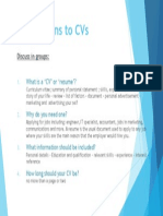 Writing CV Activity