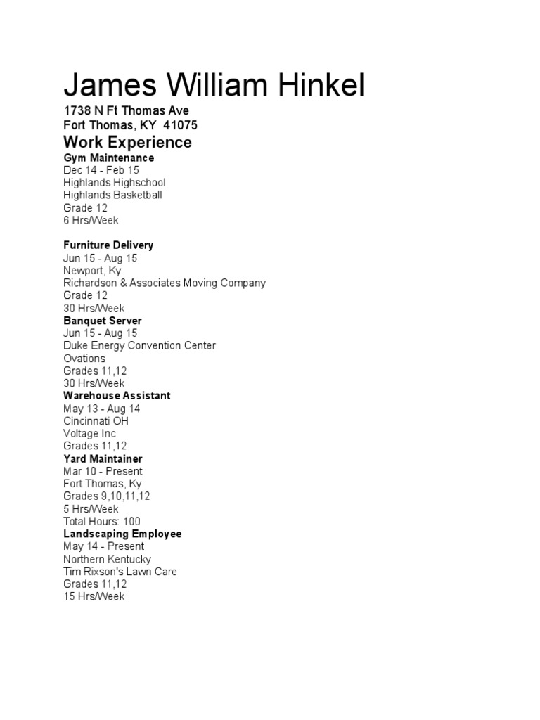 Resume Rough Draft PDF