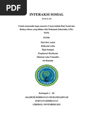 Makalah Interaksi Sosial Pdf
