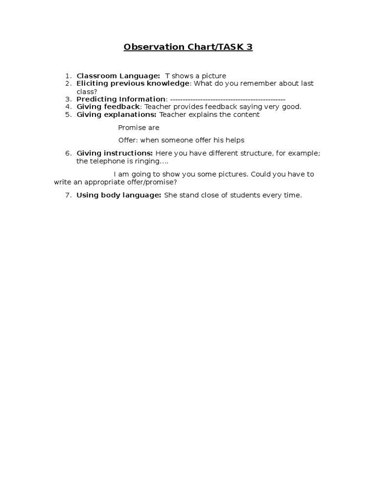 Classroom Observation Techniques | PDF | Language Arts & Discipline ...