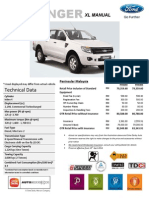 Ford Ranger XL 6 Speed MT Price List - PM