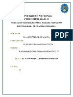 El Algoritmo en La Enseñanza de La Matematica...