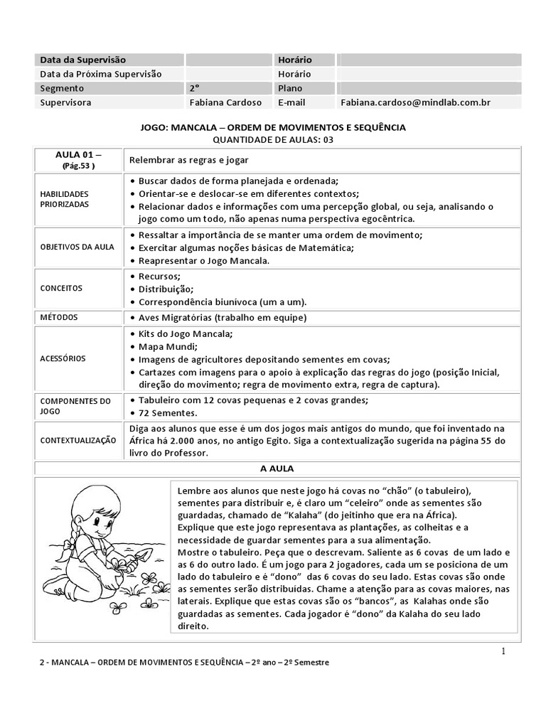 2 - Mancala - 2° Ano, PDF, Aprendizado