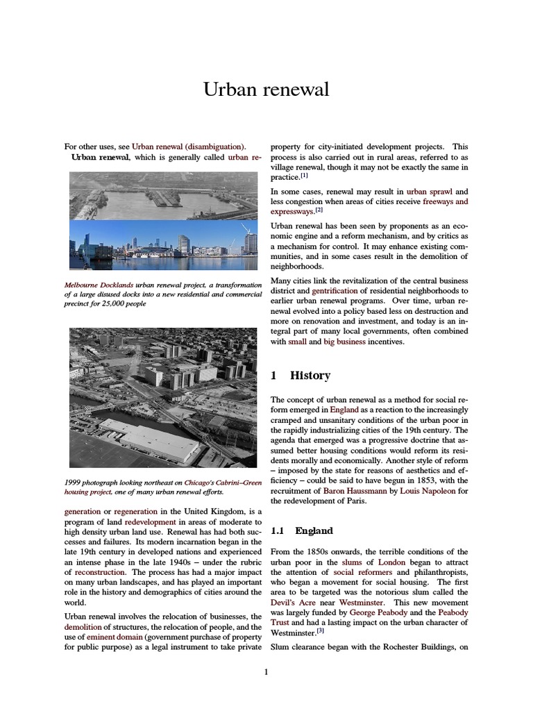 Urban Renewal Definition Download Free PDF Urban Renewal Land