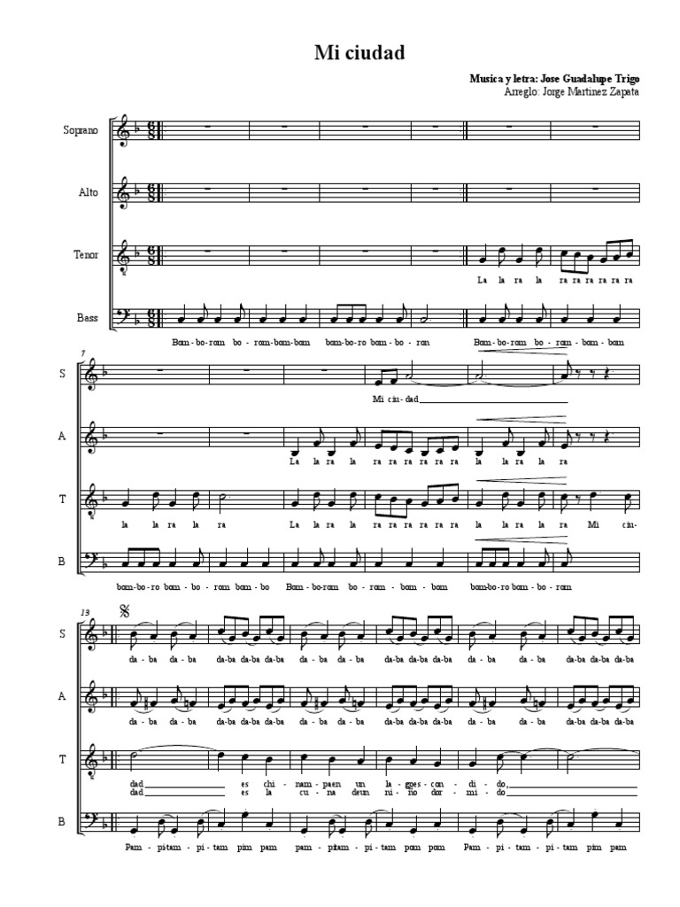 Mi Ciudad | PDF | Canto | Música vocal