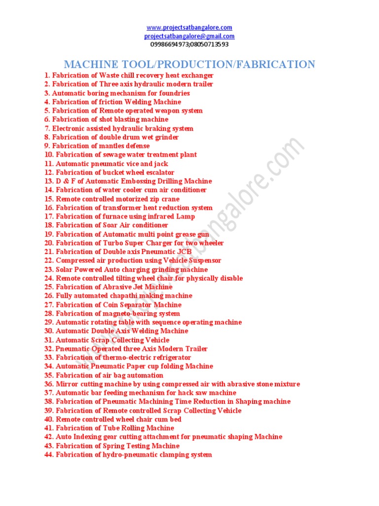Mech List | PDF | Computers | Technology & Engineering