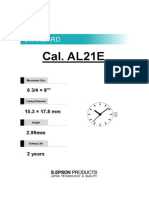 Standard quartz movement specs