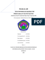 Sistem Informasi Eksekutif Pada Perusahaan Manufaktur 'Tugas SIE Kelas A - 4113010 - 4113018 - 4113022 - 4113023 - 4113033'