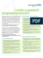 How Do I Write A Research Proposal/protocol?