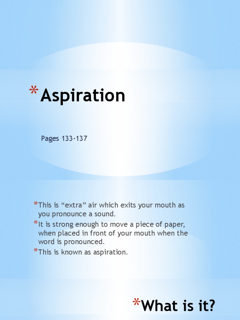 Understanding Aspiration in English | PDF