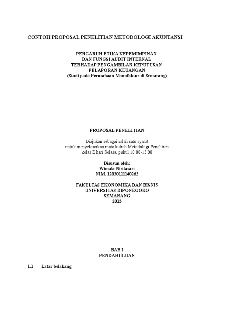 Contoh metodologi penelitian deskriptif