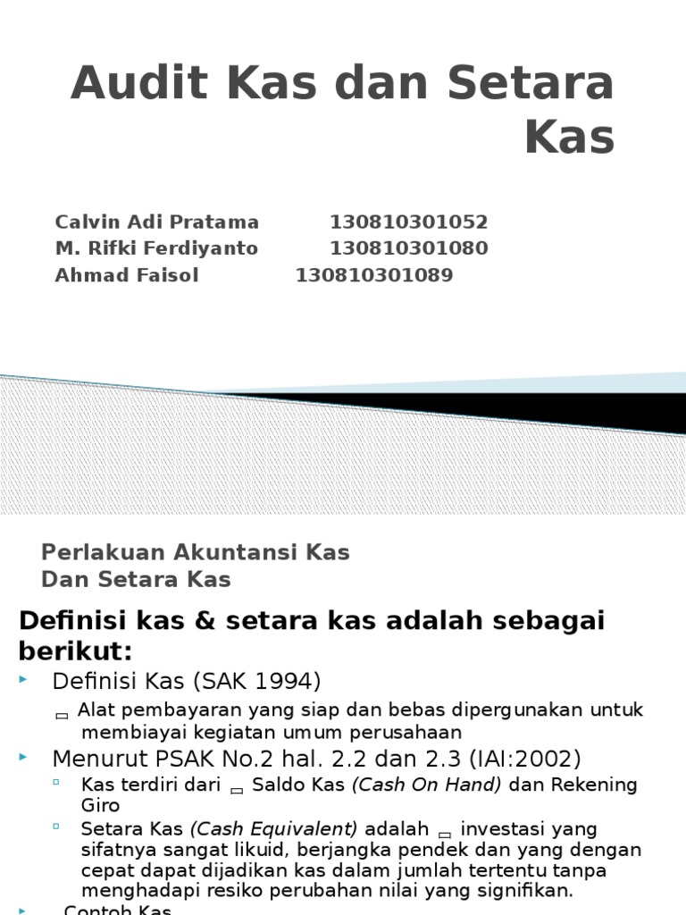 Kelompok 3 Audit Kas Setara Kas