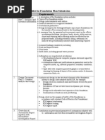 Documents Checklist For Foundation Plan Submission Typical Items Requirements