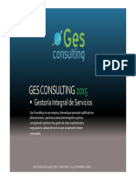 GES CONSULTING 2015 Dossier