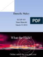 Danielle Maley: ECMP 455 Dean Shareski March 31/2010